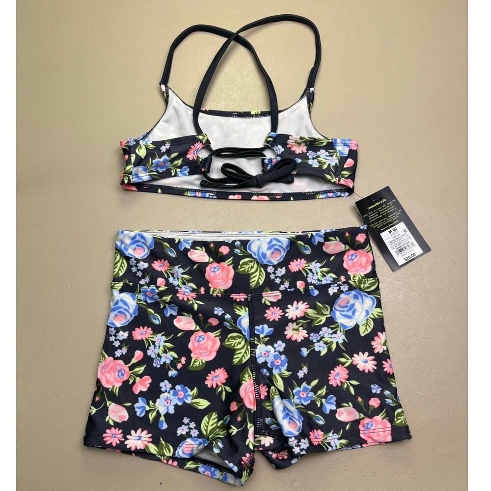 NWT Art Class Girls 2 Pc Floral Swimsuit Set Size M 8 UPF 50+ Bikini Swimwear - Picture 7 of 7